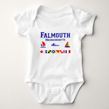 Falmouth Ma Signal Flag Baby Bodysuit by worldshop at Zazzle