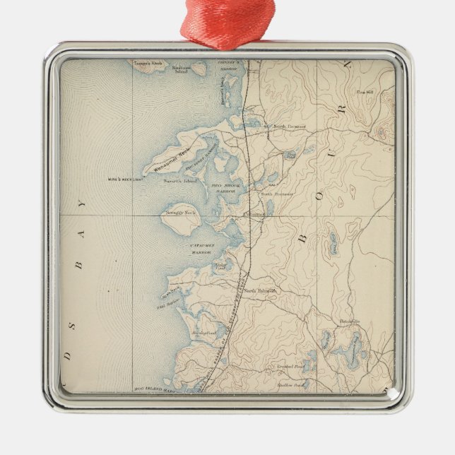 Falmouth, Massachusetts Metal Ornament (Front)