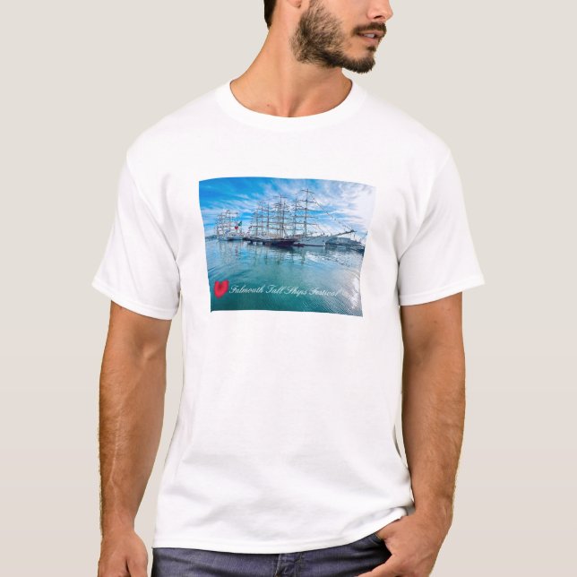 FALMOUTH TALL SHIPS FESTIVAL Cornwall Photo T-Shirt (Front)