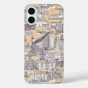 Falmouth toile mulberry sand iPhone 16 plus case
