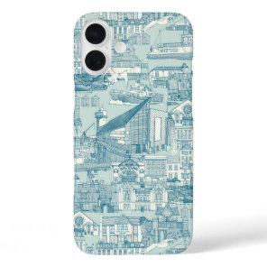 Falmouth toile peacock sea glass iPhone 16 plus case