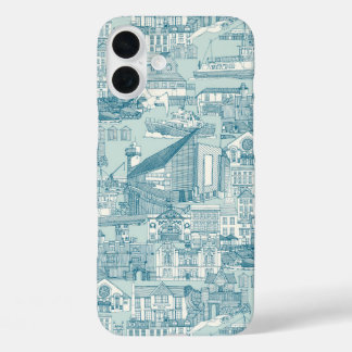 Falmouth toile peacock sea glass iPhone 16 plus case