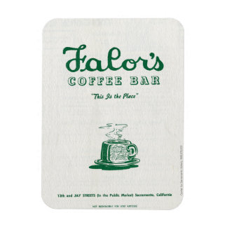 Falor's Coffee Bar Menu Magnet