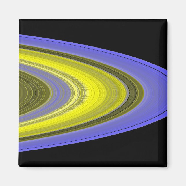 False-color image of Saturn's rings Magnet (Front)