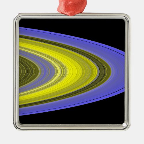 False_color image of Saturns rings Metal Ornament