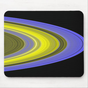 False-color image of Saturn's rings Mouse Pad