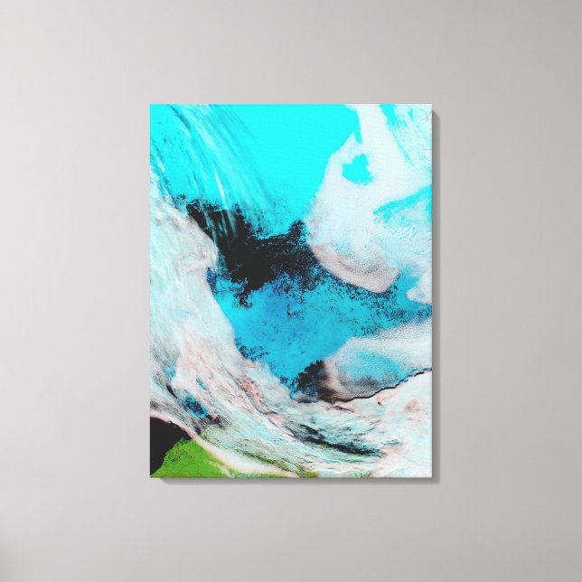 False color view of Polynya (open water) Canvas Print (Front)