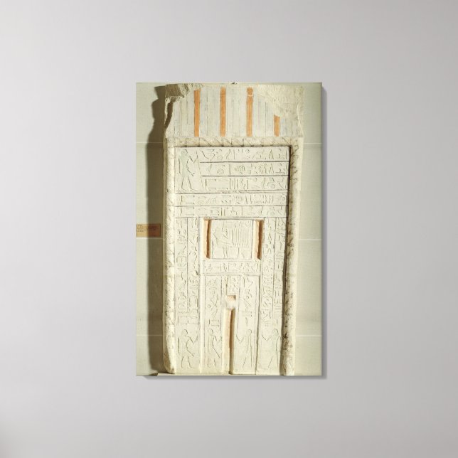 False door of Sheshi, c.2300-2200 BC (painted lime Canvas Print (Front)