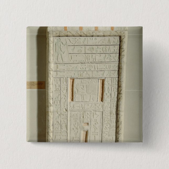 False door of Sheshi, c.2300-2200 BC (painted lime Pinback Button (Front)