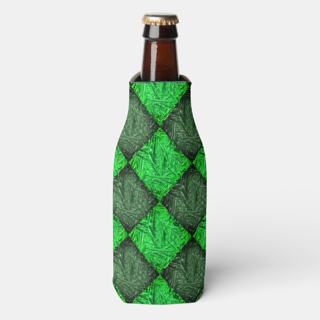 False green chess grass or coconut leaves bottle cooler (Bottle Front)