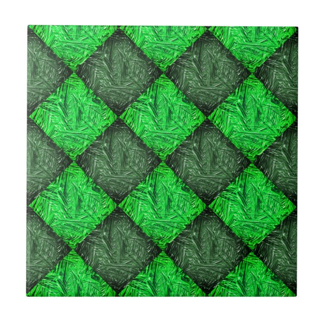 False green chess grass or coconut leaves ceramic tile (Front)