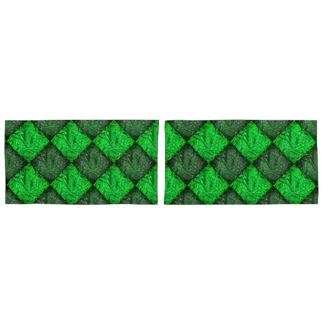 False green chess grass or coconut leaves pillow case (Front-Set)
