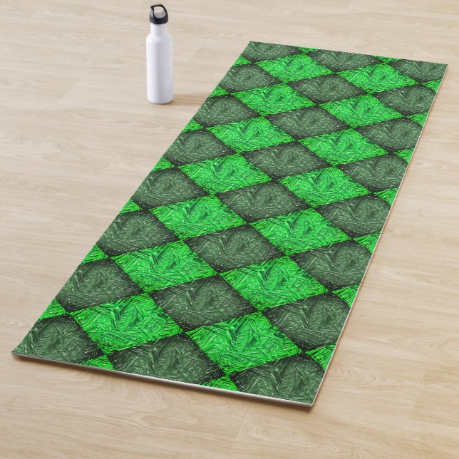 False green chess grass or coconut leaves yoga mat (In Situ)