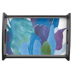 False Indigo I Serving Tray