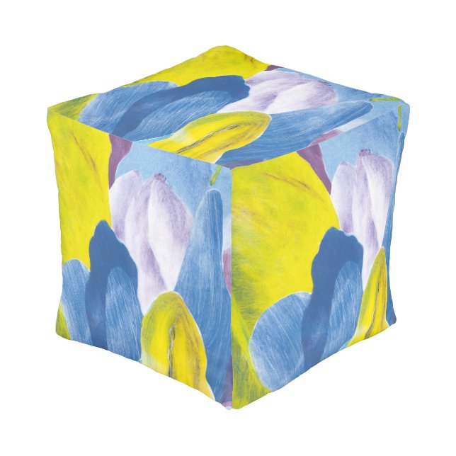 False Indigo III Pouf (Angled Front)
