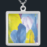 False Indigo III Silver Plated Necklace<br><div class="desc">Floral</div>
