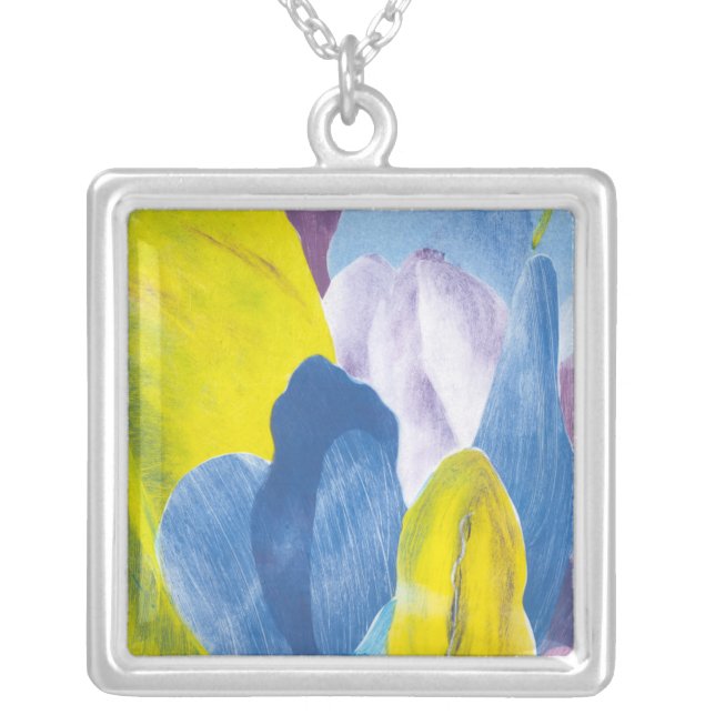 False Indigo III Silver Plated Necklace (Front)