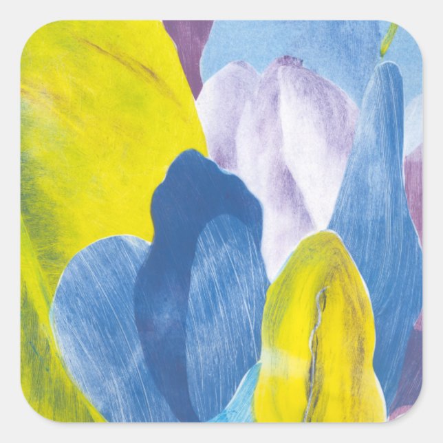 False Indigo III Square Sticker (Front)