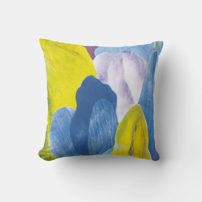 False Indigo III Throw Pillow (Front)