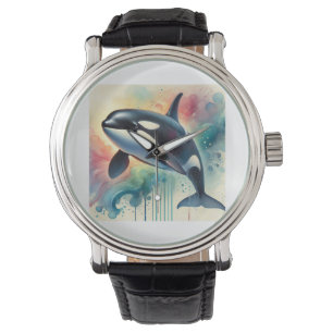 False killer whale 231024AREF134 - Watercolor Watch