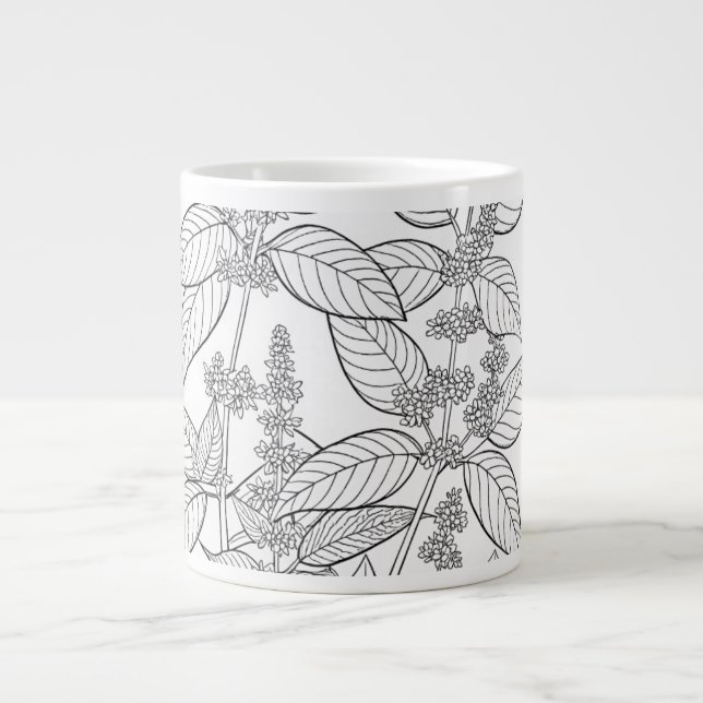 False Nettle - Boehmeria cylindrica - Native Plant Giant Coffee Mug (Front)