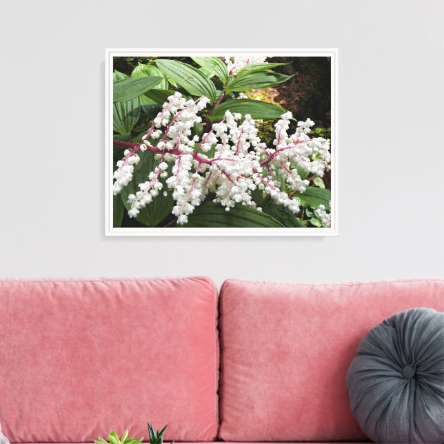 False Solomon's Seal Flowers Floral Canvas Print (Insitu(LivingRoom))