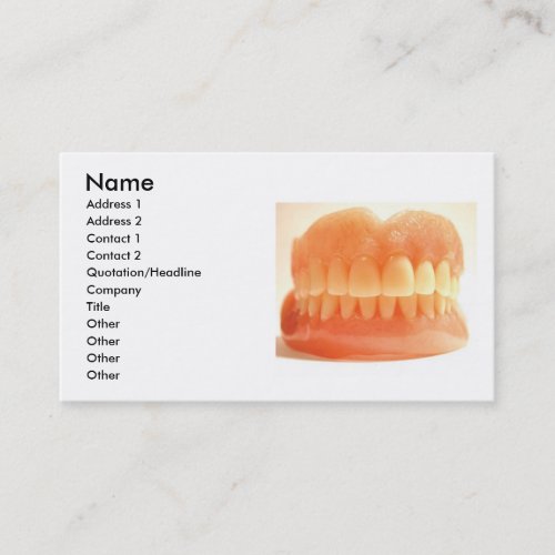 False Teeth Business Card