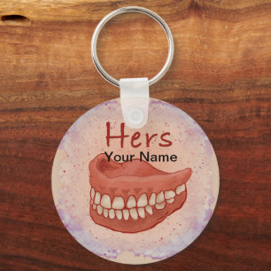 False Teeth Grandma custom keychain