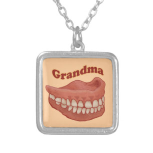 False Teeth Grandma Necklace