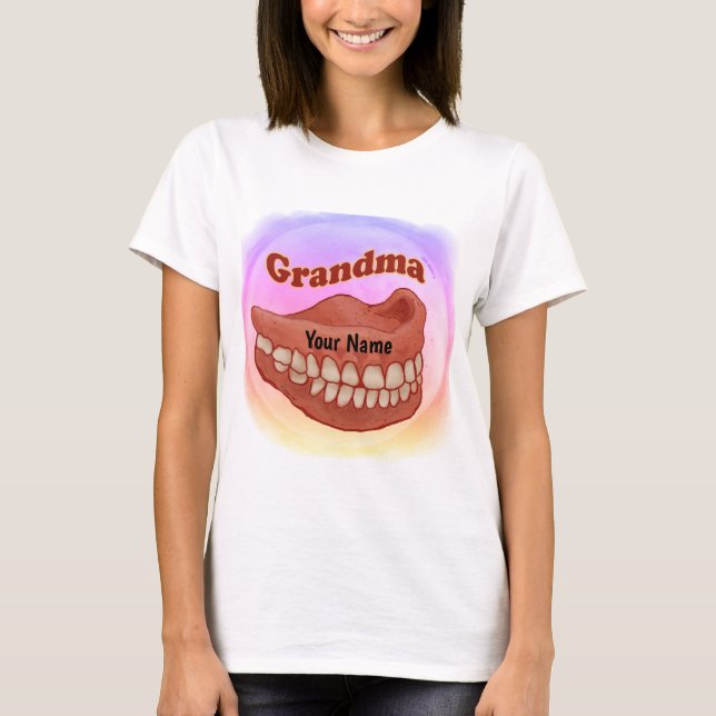 False Teeth Grandma  T-Shirt (Front)