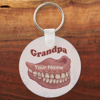False Teeth Grandpa   keychain