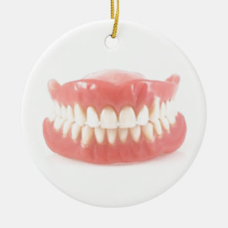 "FALSE TEETH" OVER THE HILL ORNAMENT AND GIFT