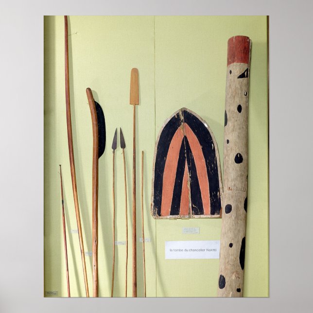 False weapons from the Tomb of of Nakhti, Middle K Poster (Front)