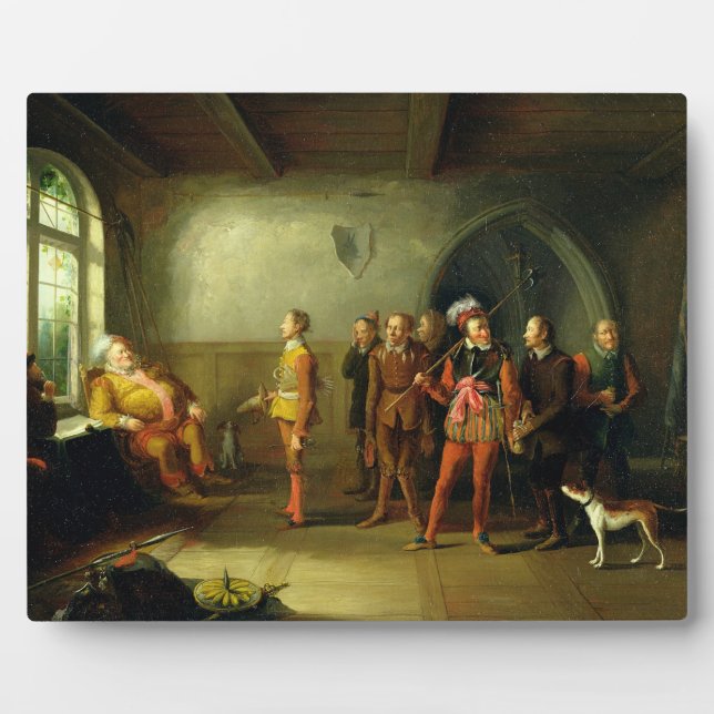 Falstaff and the Recruits, from 'Henry IV, Part II Plaque (Front)
