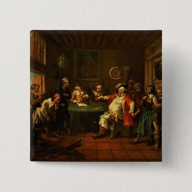 Falstaff Examining his Recruits from Henry IV Pinback Button (Front)