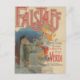 Falstaff opera poster (Paris premi&#232;re 1894) Postcard