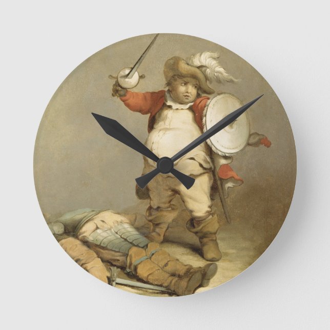 Falstaff with the Body of Hotspur, c.1786 (oil on Round Clock (Front)
