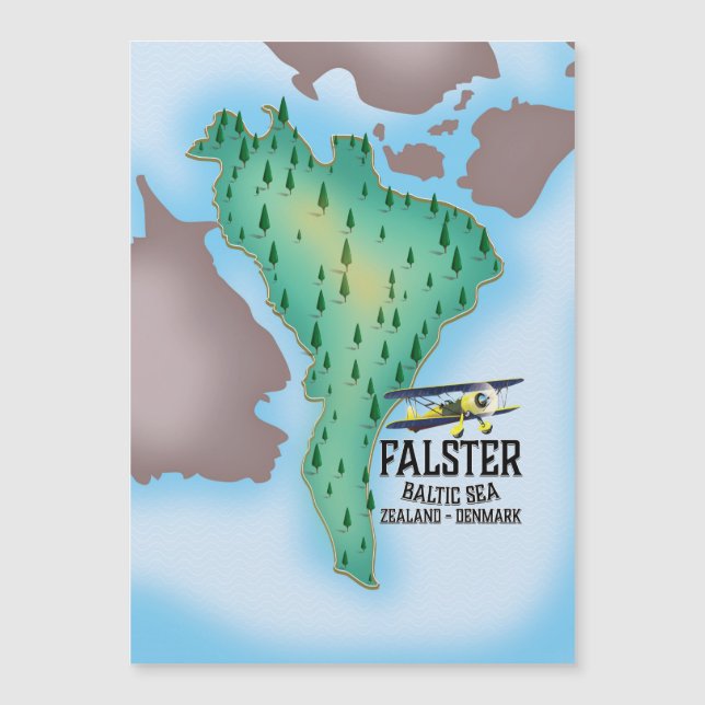 Falster Island Denmark travel poster. (Front)