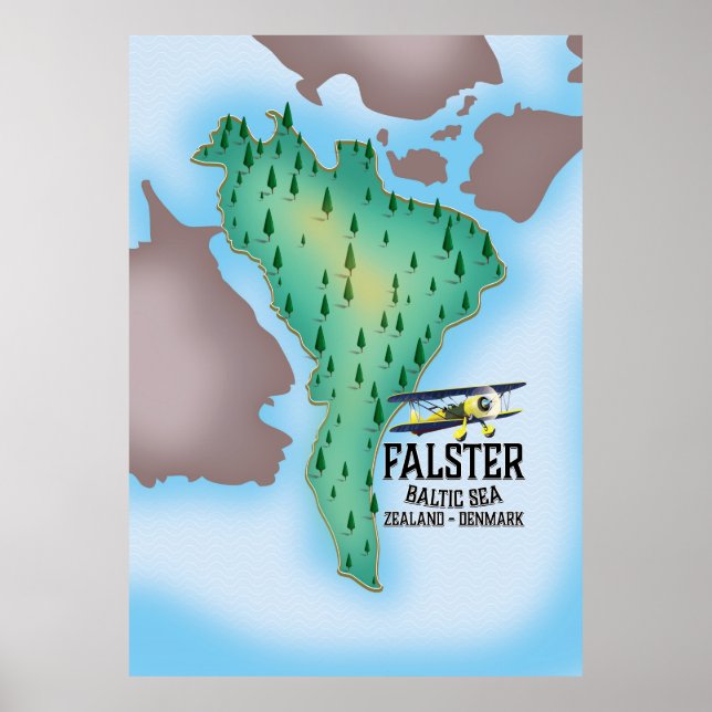 Falster Island Denmark travel poster. Poster (Front)