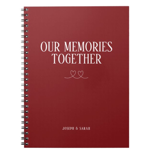 Falu Red Our Memories Together Notebook (Front)