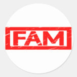 Fam Stamp Classic Round Sticker