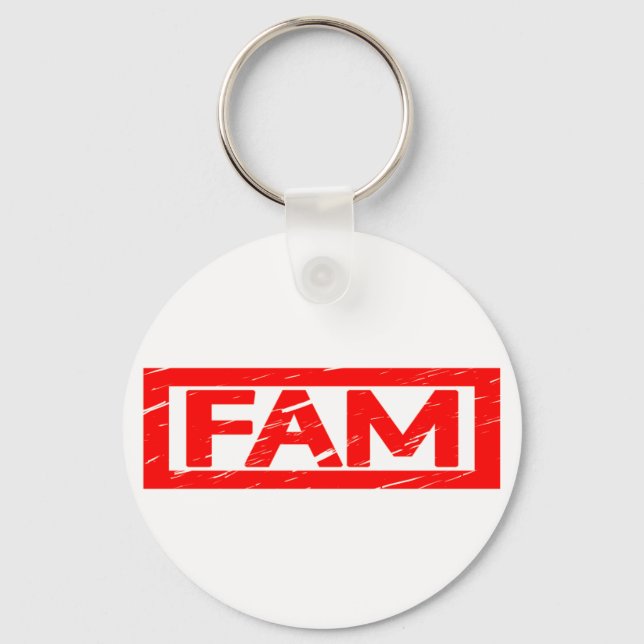 Fam Stamp Keychain (Front)
