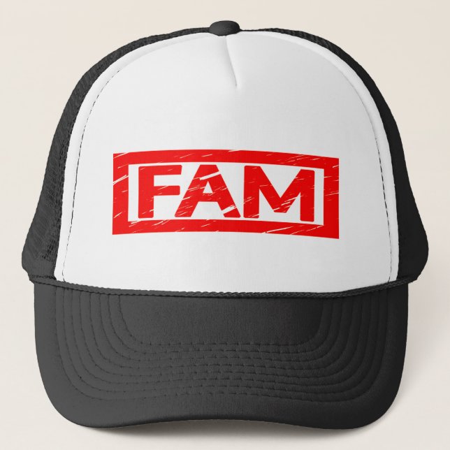 Fam Stamp Trucker Hat (Front)