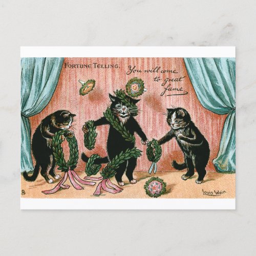 Fame Fortune Telling by Louis Wain Postcard
