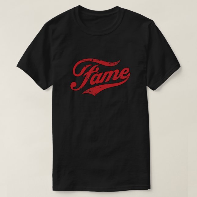 Fame Retro Vintage Distressed Faded  T-Shirt (Design Front)