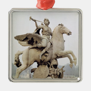 Fame Riding Pegasus  1699-1702 Metal Ornament
