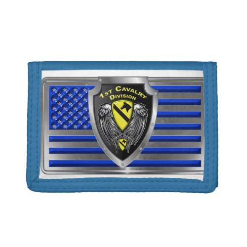 Famed 1st Cavalry Division Trifold Wallet