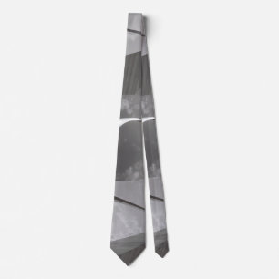 Famed Black and White Design Gateway Arch Neck Tie