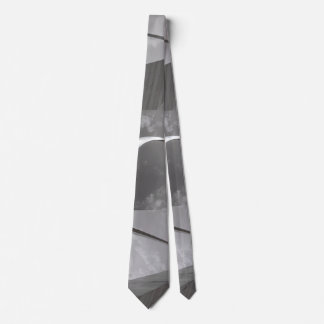 Famed Black and White Design Gateway Arch Neck Tie