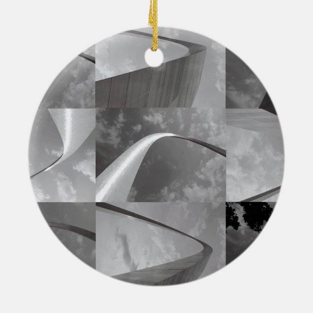 Famed Gateway to the West St Louis Arch Ceramic Ornament (Back)